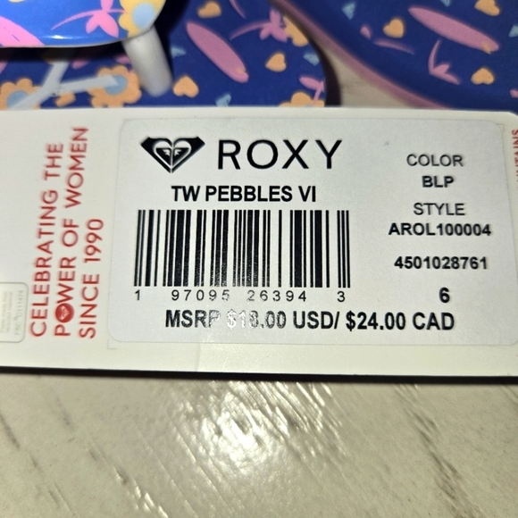 Roxy Kids Purple and Pink Floral Sandals/ Size 6 - Picture 6 of 6